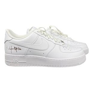 Nike Air Force 1 07 White Travis Scott Utopia Signed Heel Mens 12 New CW2298 111